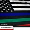G128 - Thin Blue Green & Red Line American Flag 150D Polyester 3x5 FT Printed Flag - Honoring Men Women Police Fire Fighters Military Border Patrol Brass Grommets Indoor/Outdoor - Much Thicker More Durable Than 100D 75D Polyester